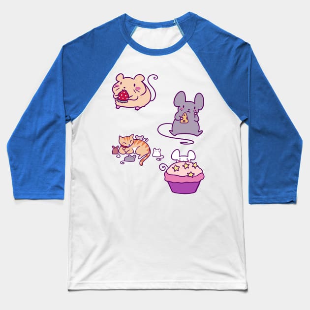 Cute Mice! Baseball T-Shirt by saradaboru